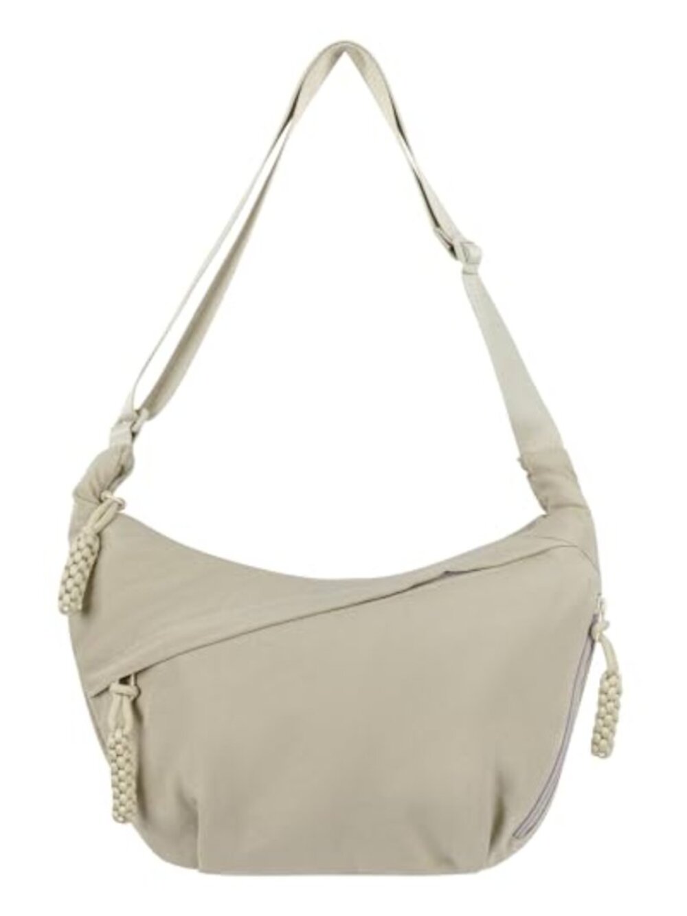 Nylon Crossbody Dumpling Bag Multi Pocket Adjustable Strap Hobo